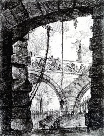 Plate 4 from the Carceri Series, 1761 by Giovanni Battista Piranesi